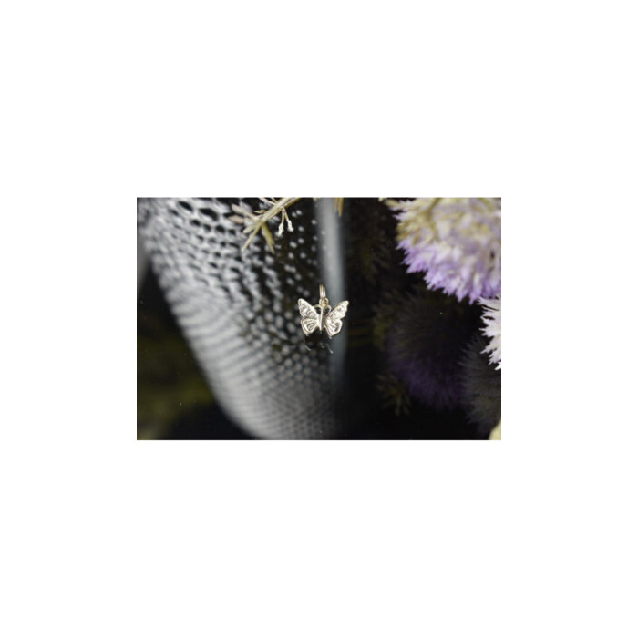 925 Sterling Silver CZ Butterfly Pendant