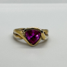 925 Sterling Silver Pink Topaz Ring Size 9