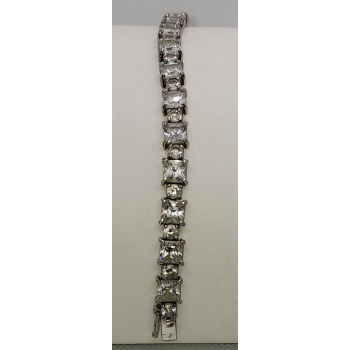925 STERLING SILVER QUARTZ BRACELET SIZE 7 IN