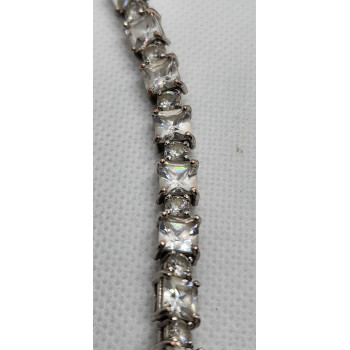 925 STERLING SILVER QUARTZ BRACELET SIZE 7 IN