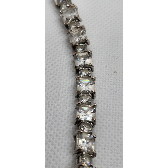 925 STERLING SILVER QUARTZ BRACELET SIZE 7 IN