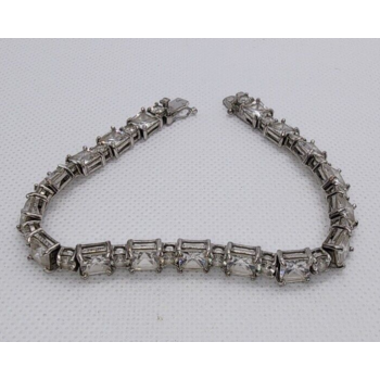 925 STERLING SILVER QUARTZ BRACELET SIZE 7 IN