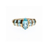 14K YELLOW GOLD TOPAZ RING SIZE 9