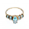 14K Yellow Gold Topaz Ring Size 9