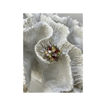 925 Sterling Silver Gold Plated Multi Gemstones 