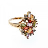 925 Sterling Silver Gold Plated Multi Gemstones 