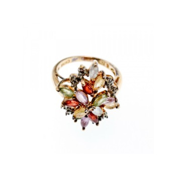 925 Sterling Silver Gold Plated Multi Gemstones 