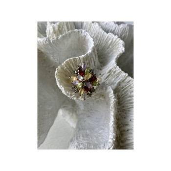 925 Sterling Silver Gold Plated Multi Gemstones 