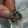 925 Sterling Silver Gold Plated Sapphire Earrings Length 0.8 Inch