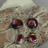 925 Sterling Silver Pink Oyster Turquoise Earrings Length 2 Inch