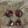 925 Sterling Silver Pink Oyster Turquoise Earrings Length 2 Inch