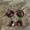925 Sterling Silver Pink Oyster Turquoise Earrings Length 2 Inch