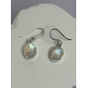 925 Sterling Silver Moonstone Earrings Length 1.1 Inch