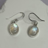 925 Sterling Silver Moonstone Earrings Length 1.1 Inch