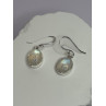 925 Sterling Silver Moonstone Earrings Length 1.1 Inch