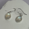 925 Sterling Silver Moonstone Earrings Length 1.1 Inch