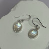 925 Sterling Silver Moonstone Earrings Length 1.1 Inch