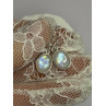 925 Sterling Silver Moonstone Earrings Length 1.1 Inch