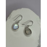 925 Sterling Silver Moonstone Earrings Length 1.1 Inch