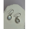 925 Sterling Silver Moonstone Earrings Length 1.1 Inch