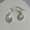 925 Sterling Silver Moonstone Earrings Length 1.1 Inch