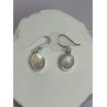 925 Sterling Silver Moonstone Earrings Length 1.1 Inch