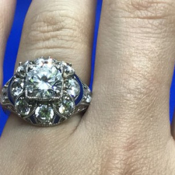 925 Sterling Silver CZ Ring Size 6.5