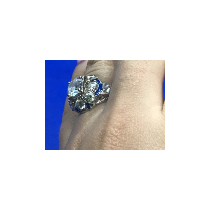 925 Sterling Silver CZ Ring Size 6.5