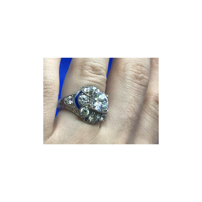 925 Sterling Silver CZ Ring Size 6.5