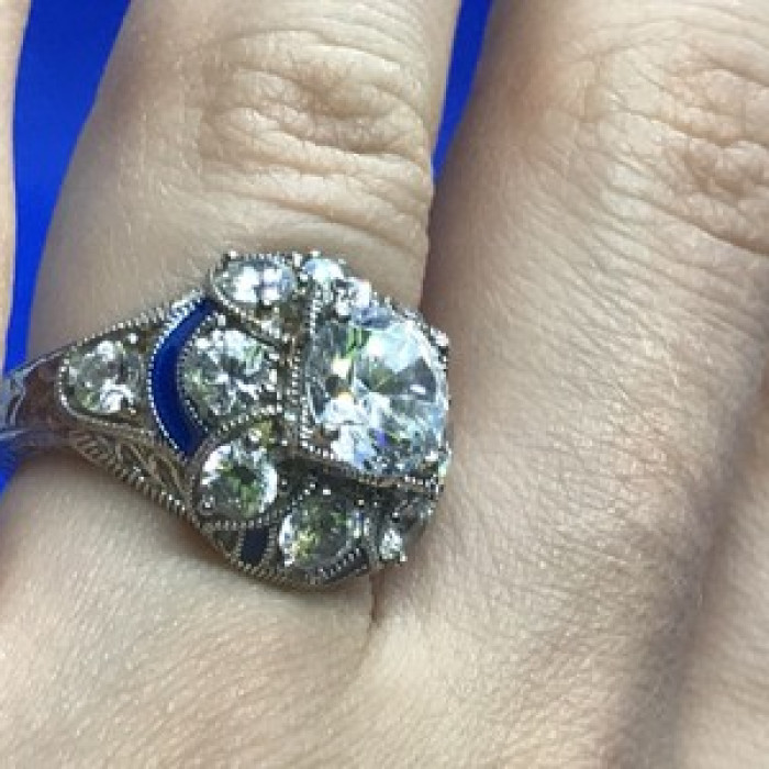925 Sterling Silver CZ Ring Size 6.5