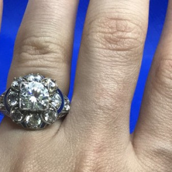 925 Sterling Silver CZ Ring Size 6.5