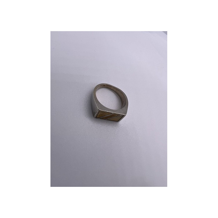 925 Sterling Silver Agate Ring Size 8