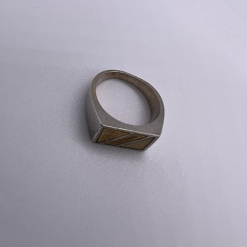 925 Sterling Silver Agate Ring Size 8