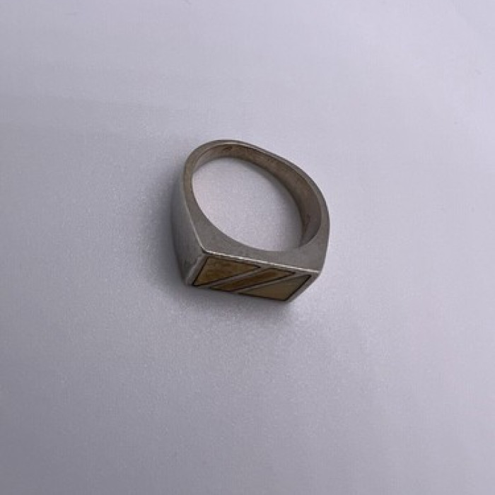925 Sterling Silver Agate Ring Size 8