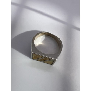 925 Sterling Silver Agate Ring Size 8