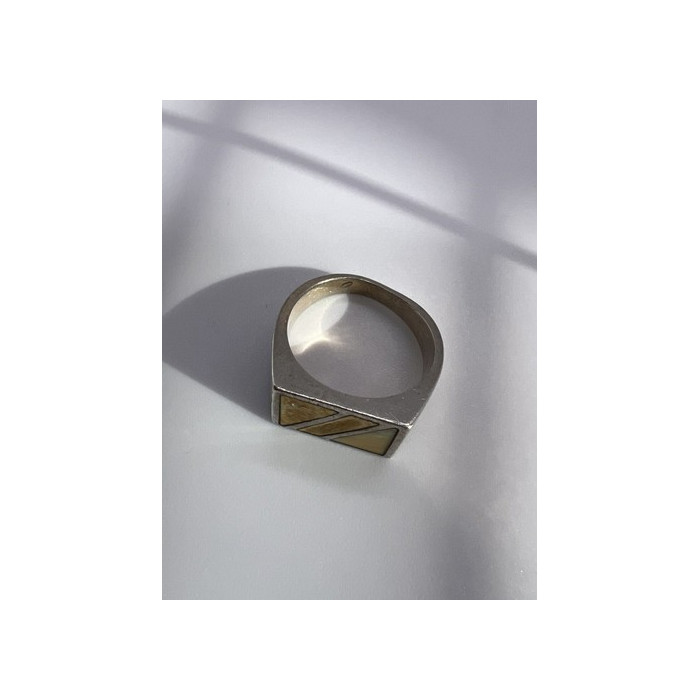 925 Sterling Silver Agate Ring Size 8