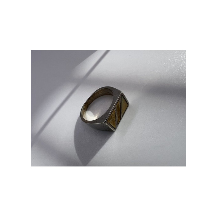 925 Sterling Silver Agate Ring Size 8