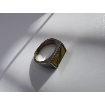 925 Sterling Silver Agate Ring Size 8