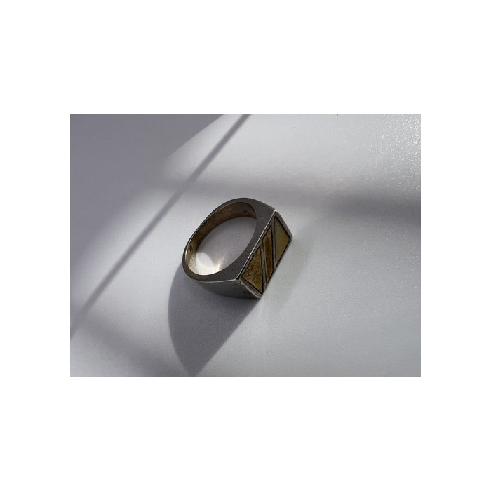 925 Sterling Silver Agate Ring Size 8