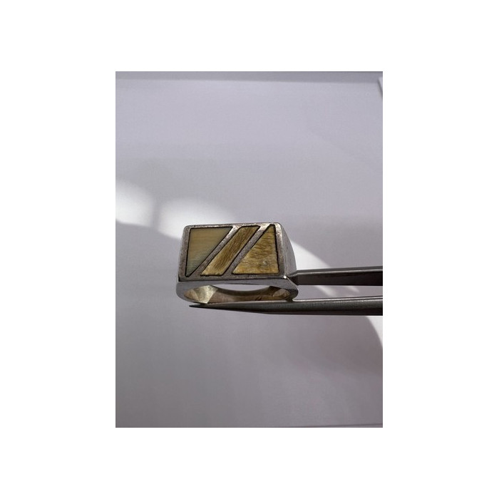 925 Sterling Silver Agate Ring Size 8