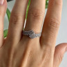 925 Sterling Silver White Topaz Ring Size 9