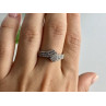 925 Sterling Silver White Topaz Ring Size 9