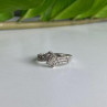 925 Sterling Silver White Topaz Ring Size 9