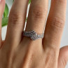 925 Sterling Silver White Topaz Ring Size 9