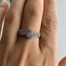925 Sterling Silver White Topaz Ring Size 9
