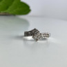 925 Sterling Silver White Topaz Ring Size 9