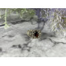 925 Sterling Silver Garnet & Marcasites Ring Size 6.75