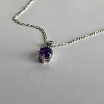 925 Sterling Silver Iolite Chain With Pendant