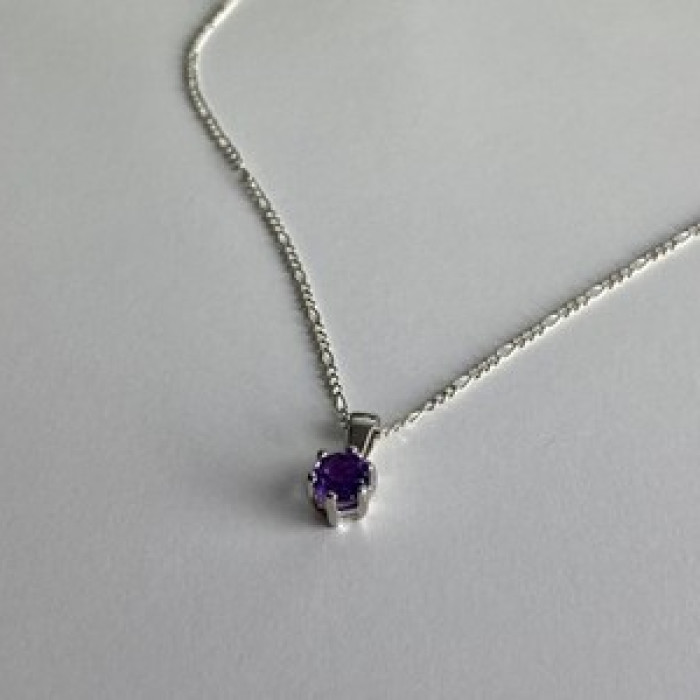 925 Sterling Silver Iolite Chain With Pendant