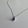 925 Sterling Silver Iolite Chain With Pendant